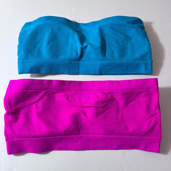 NOBO Seamless Bandeau Bra Tube Top Strapless Ribbed Padded Versatile Comfort 2X - Picture 2 of 10